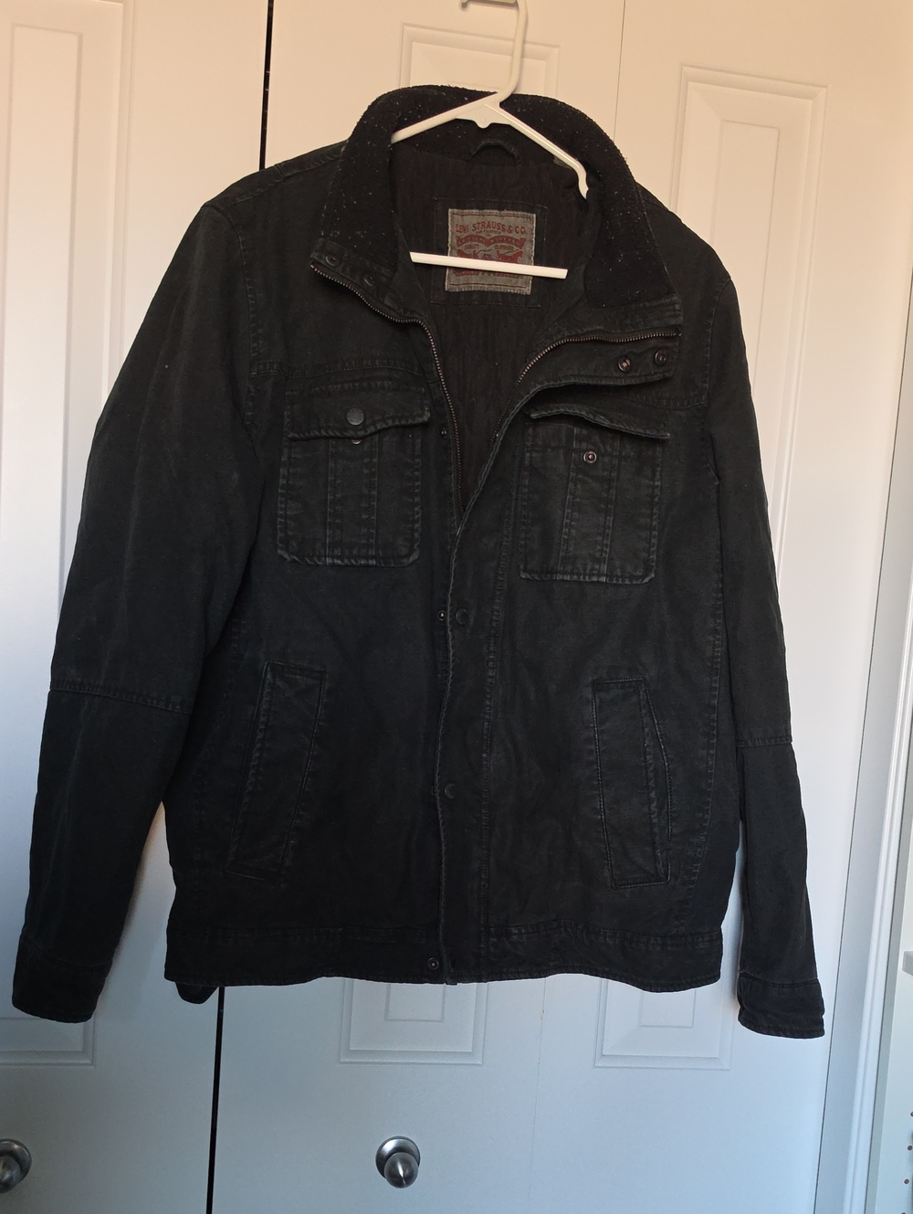 Levi's Men's Black Military-Style Field Jacket